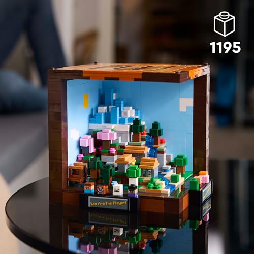 Image of LEGO Minecraft 21265 The Workbench Set for Building and Displaying for Adults with 8 Figures Including Steve, Alex and Mobs - DIY Decoration for Living Room - Minecraft Gift for Adults