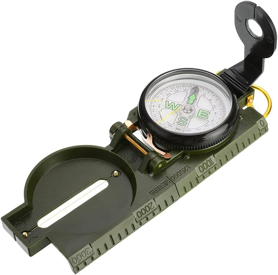 Portable Compass Military Outdoor Camping Mini Folding Lens Army Survival Precise Pointing Expedition Tools