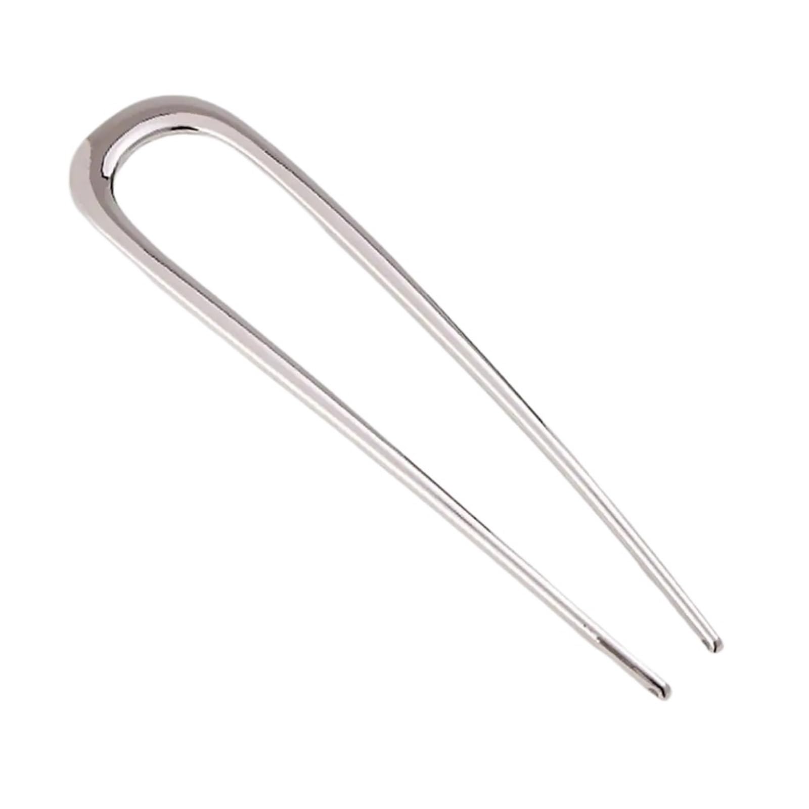 Forcine per capelli a forma di U, 10/20 forcine per capelli a forma di U, da donna: eleganti supporti per chignon lunghi e spessi, accessori per capelli Updo (argento, 20 pezzi)