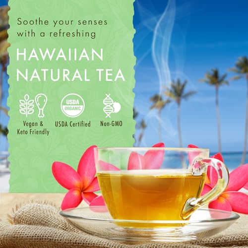 Image of Hawaiian Natural Tea Organic Mamaki Mint Tea, Caffeine Free - 20 Bags