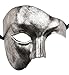 Produktbild KEFAN Herren Maske Masquerade Maske Phantom der Oper Half Face Maske (Silber Schwarz)