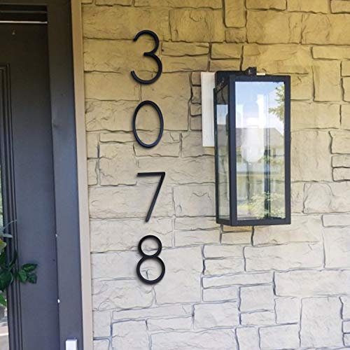 5 Inch House Address Numbers Black Door Numbers Mailbox Numbers Floating Street Numbers Zinc Alloy Number (0) #TOP3