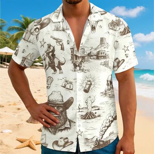 Chemise hawaïenne homme noire et blanche pour vos soirées d'été décontractées