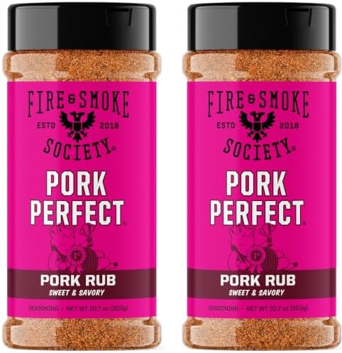Fire & Smoke Society Pork Perfect Pork Rub | BBQ Seasoning | 2-Pack
