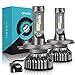 Ampoule H4 LED, 10000LM Phares pour Voiture et Moto, Ampoules Auto de Rechange pour Lampes Halogènes et Kit Xenon, 12V 6000K, 2 Ampoules