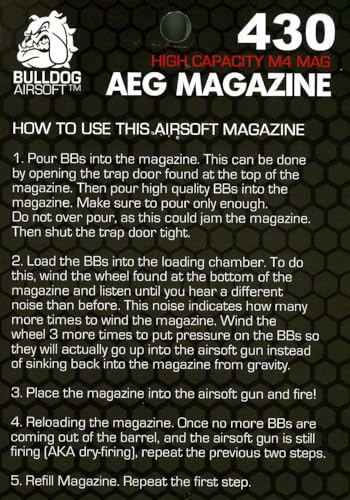 BULLDOG AIRSOFT HIGH CAPACITY 430 round M4 Pull Mag High Cap AEG Magazine - Image 6