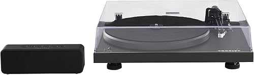 Miniatura 2 de Crosley C-Series Bundle Belt-Drive Bluetooth Turntable Record Player with S-300 Speaker, Black