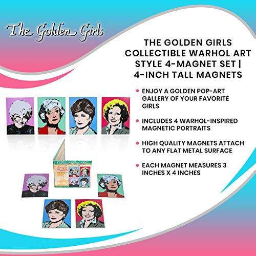 Set de 4 Imanes Decorativos Golden Girls estilo Warhol miniatura 7