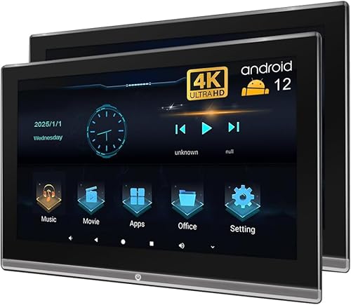 14 Inch Android12,Touch Screen 4K Car Headrest Portable Tv Support Wireless Phone