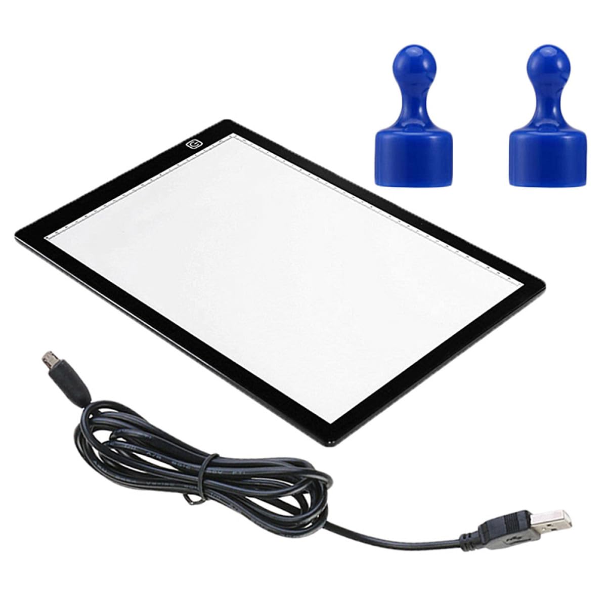 WRITWAA Tableau à Dessin Magnétique à LED A4 Règle Intégrée, Boîte Lumineuse LED Portable Légère pour Traçage, Croquis et Animation 2D, pour Stenciling et Dessin Technique