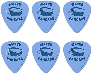 Water Pancake Stingray Funny Humor Novelty Guitar Picks Medium Gauge - Set of 6