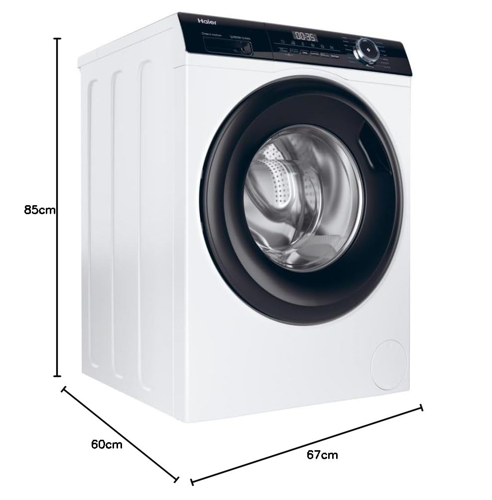 Haier I-Pro Series 3 HW90-B14939-IT Lavadora, 9 kg, 1400 vueltas, I-Refresh, tratamiento antibacteriano, báscula interior, clase A, 60 x 60 x 85 cm, color blanco
