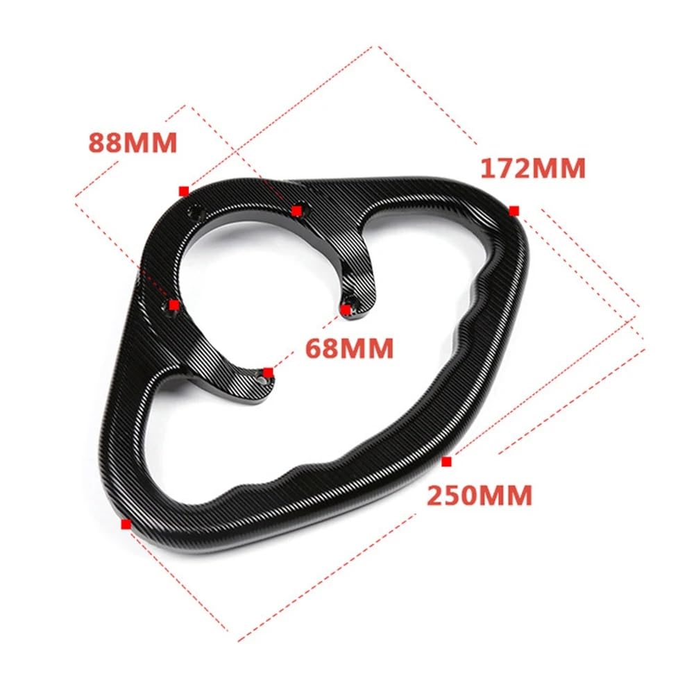Maniglia per serbatoio del carburante per moto, maniglia per passeggero, per YZF R1, R6, R25, R3, R15, 1000 (nero)