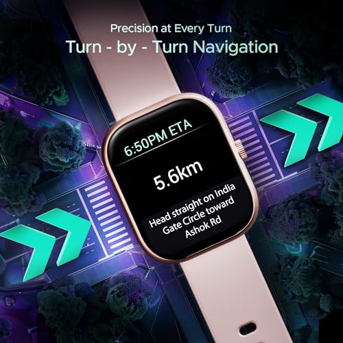 Image of Boat Wave Sigma 3 w /Turn-by-Turn Navigation, 2.01 inch HD Display, Bluetooth Calling, Crest+ OS, QR Tray, Watch Face Studio, Coins, Emergency SOS Smart Watch for Men & Women(Rustic Rose)