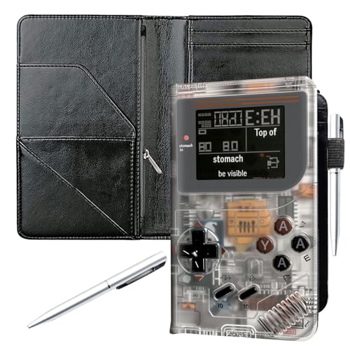 Server Book for Waitress,5.5x8 Inch - Waiter Book with Zipper Pocket,Pen Holder & Cash Compartments,Waterproof PU Leather Guest Check Organizer for Tips,Cards, Receipts,Games Console