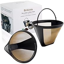 Ninja Dual Brew Kahve Makinesi i&ccedil;in Yeniden Kullanılabilir Kahve Filtreleri, 2 Paket Kalıcı Kahve Filtresi # 4 Değiştirme Ninja Cuisinart Kahve Makinesi Filtresi ile Uyumlu