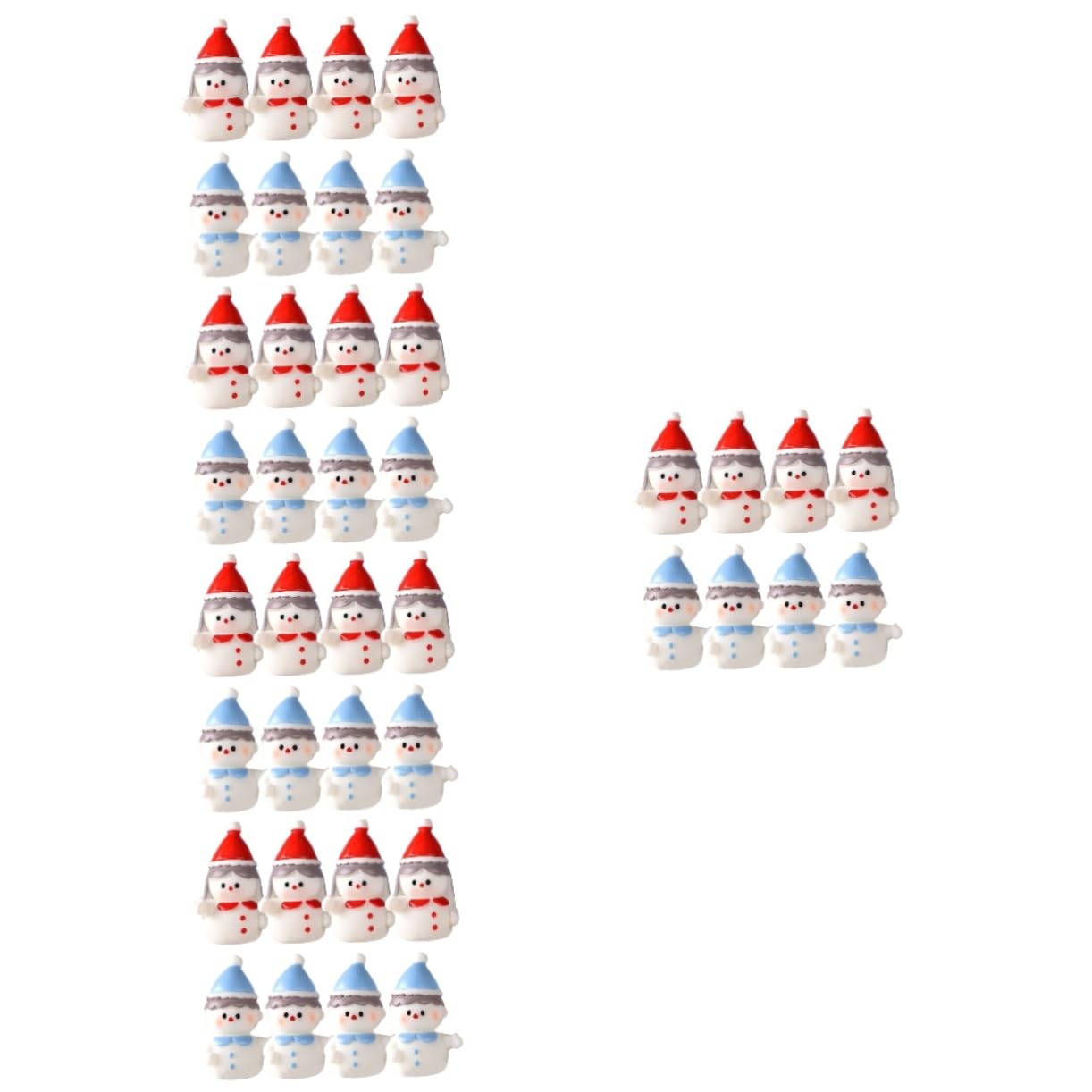 TOPBATHY 40 Piezas Muñeco De Nieve De Resina Estatua De Muñecos De Nieve De Navidad Figuritas Decorativas De Muñecos De Nieve Adornos Navideños De Mesa Estatuilla De Pie De Navidad