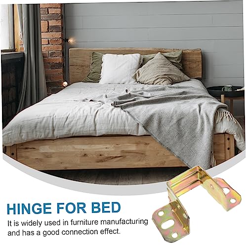 HEMOTON 10pcs Bed Hinge Connector Bed Connector Sofa Bed Hinges Bed Closed Hinge Corner for Bed Hinge for Bed Heavy Duty Bed Frames Bed Rail Fittings Iron Bed Corner Crib