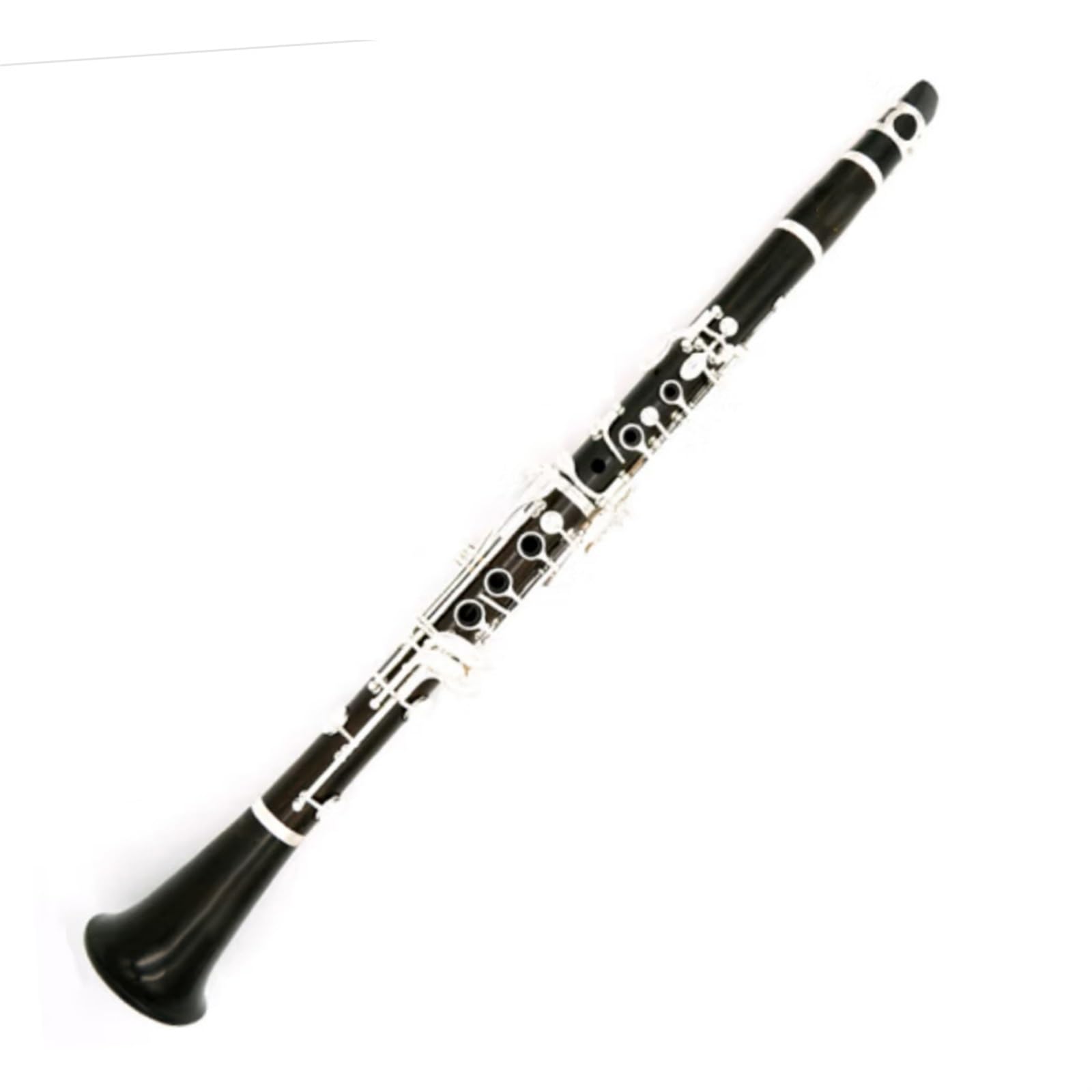 Początkujący Klarnet 17-klawiszowy Podwójny Dwusekcyjny Klarnet Bakelitowy/czarny Instrument Dęty Instrument Do Egzaminu Dla Początkujących Klarnet(B)