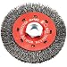 Forney 72788 Wire Wheel Brush, Coarse Crimped with 5/8-Inch-11 Threaded Arbor, 4-Inch-by-.014-Inch