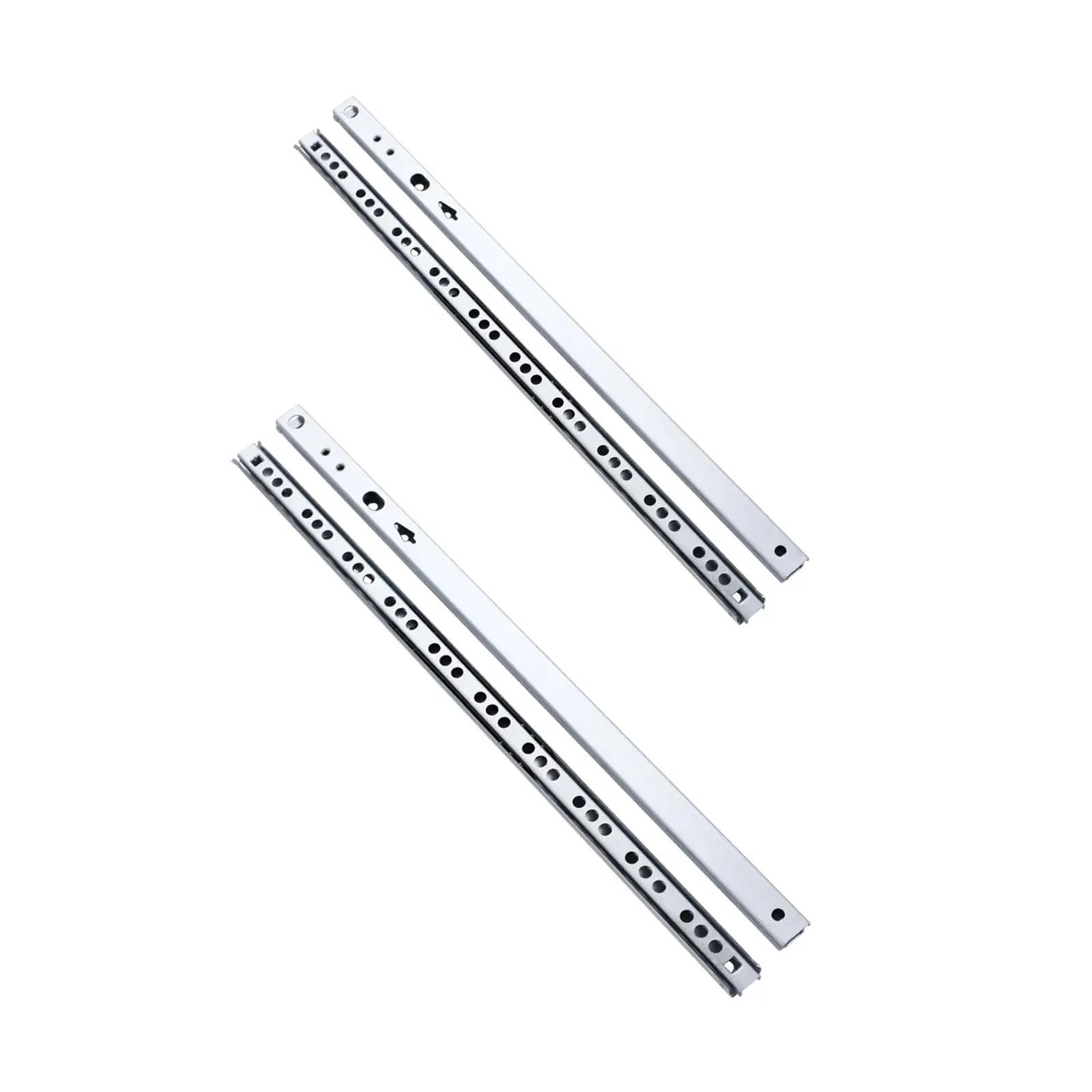 Oumifand 214Mm Drawer Slides 17Mm Width Steel Ball Bearing Cabinet Draw Runners For Dresser Kitchen Furniture Accessories(214Mm)