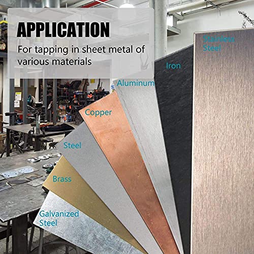 Hymnorq M4 X 0.7 Metric Combo Tap Drill Bit, Black Tiain Finish M35 Cobalt Steel, Quick Change 1/4 Inch Hex Shank And Self-Centering 118 Degree Split Point, For Aluminum Brass Iron Stainless Steel #TOP6