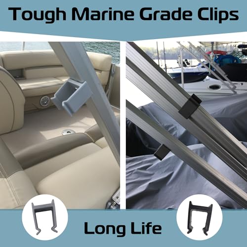 image for EZ-Xtend Bimini Top Hardware Durable Marine Grade Pontoon Top Bimini C