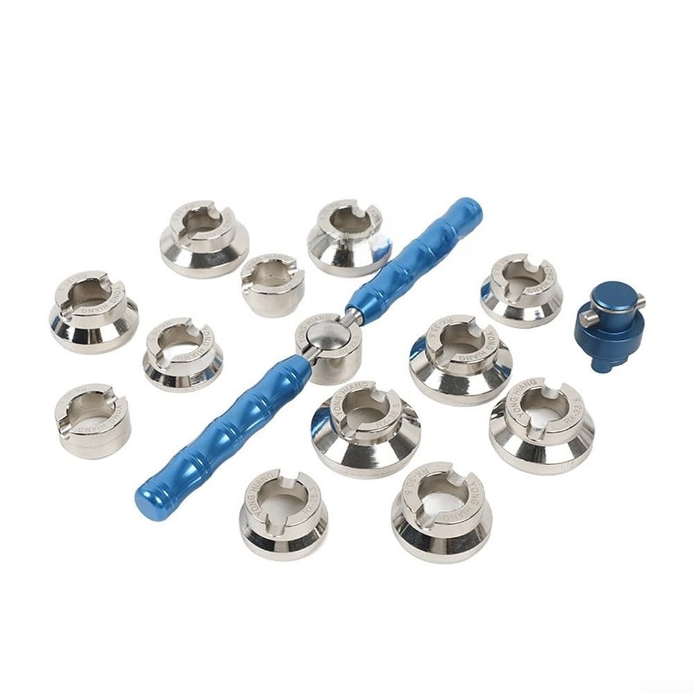15-teiliges Uhrmacher-Werkzeug-Set aus Edelstahl mit CNC-gefrästen Kanten für präzise Gang- und Bewegungsabwicklung