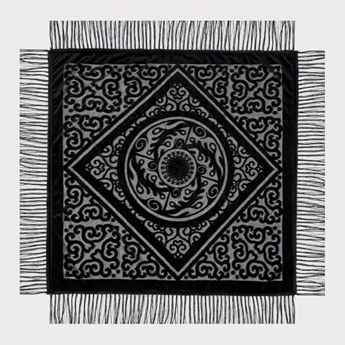 K-Elewon Women's Scarf velour Shawls and Wraps for Evening Dress Bridesmaid Wedding Bridal Warm 43" Large Square Scarves H22 (Cloud-Black)3