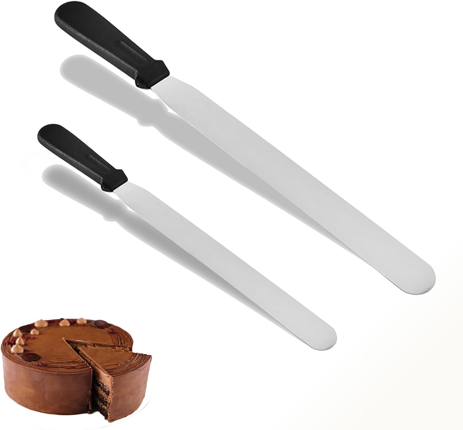 2 Pcs Palette Knife Baking Palette Knife Professional Cake Angled