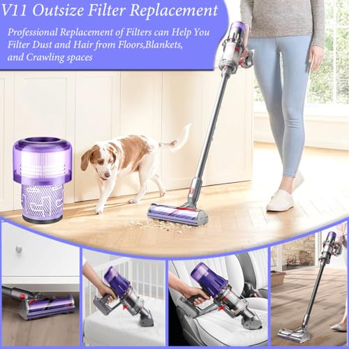 Image of Replacement Filter Compatible with Dyson V11 Outsize, V11 Outsize Origin, Outsize Plus, Outsize+, Outsize Absolute+, SV16, SV29 Vacuum Cleaner, Compare to Part 970422-01 (3 PACK)