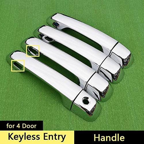 Ologymart Compatible with Toyota 4Runner 2010-2017 Chrome Handle Cover Trim Set Compatible with 4 Runner 2011 2012 2013 2014 2015 2016 Accessories Car Styling - (Color Name: Keyless Entry)