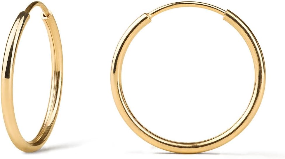 Made By Mary Live In Hoop Earrings – Minimalist Lightweight Hoop Earrings | Elegant Jewelry for Women | Handmade Durable Classic Hoop Design | Layering Stacking Jewelry