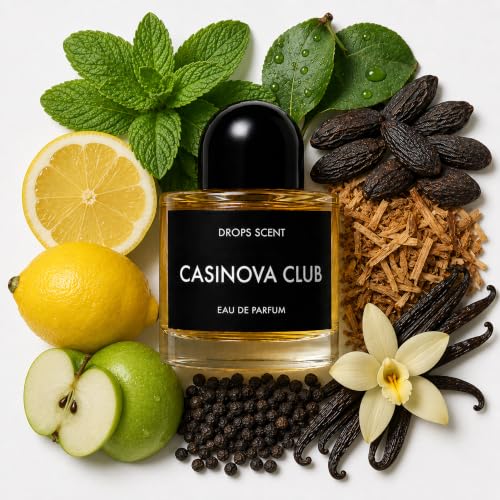 Image of Casinova Club Eau De Parfum for Men, Long Lasting Aromatic Fougere Perfume with Mint, Green Apple, Tonka Bean, Vanilla & Sandalwood Notes, Premium Men's Perfume Spray - 100 ml