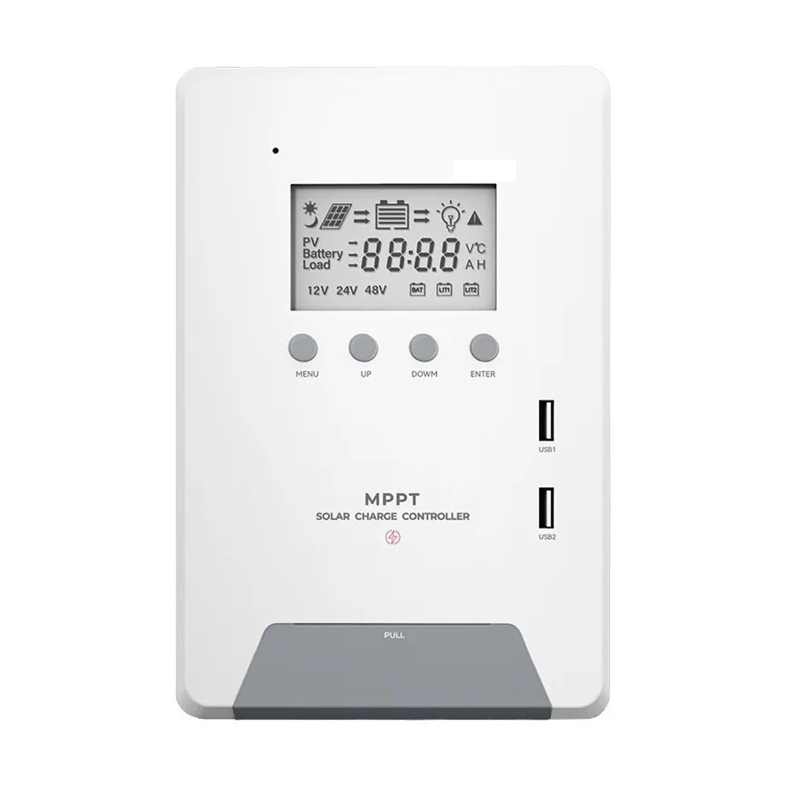 CUDTAPI 60A MPPT Solar Charge Controller 12V 24V Battery Charge Regulator