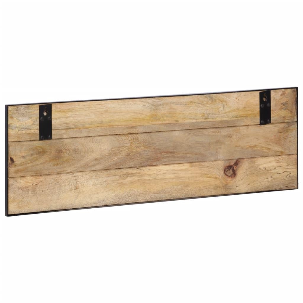 Juego de 2 percheros de 80 x 8 x 25 cm de madera maciza de mango con 5 ganchos, diseño industrial
