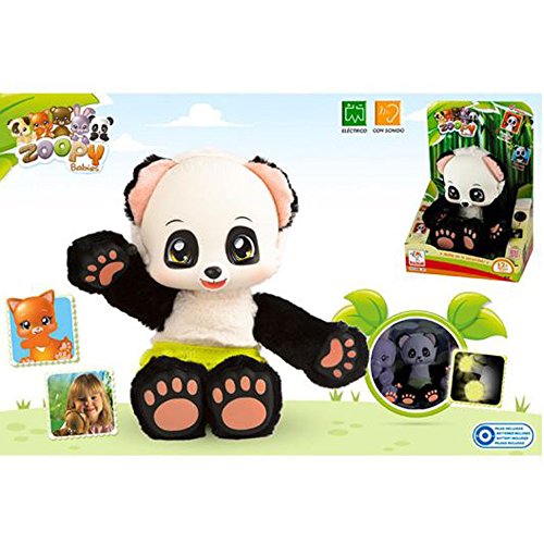 Zoopy - Peluche Zoopy Oso Panda con sonidos, multicolor (ColorBaby 43901)