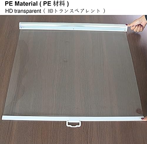 Clear Plastic Roller Shade for Supermarket Vegetable Display, Commercial Refrigerated Upright Refrigerator Partition with Handle, Ideal for Food Preservation and Freshness
