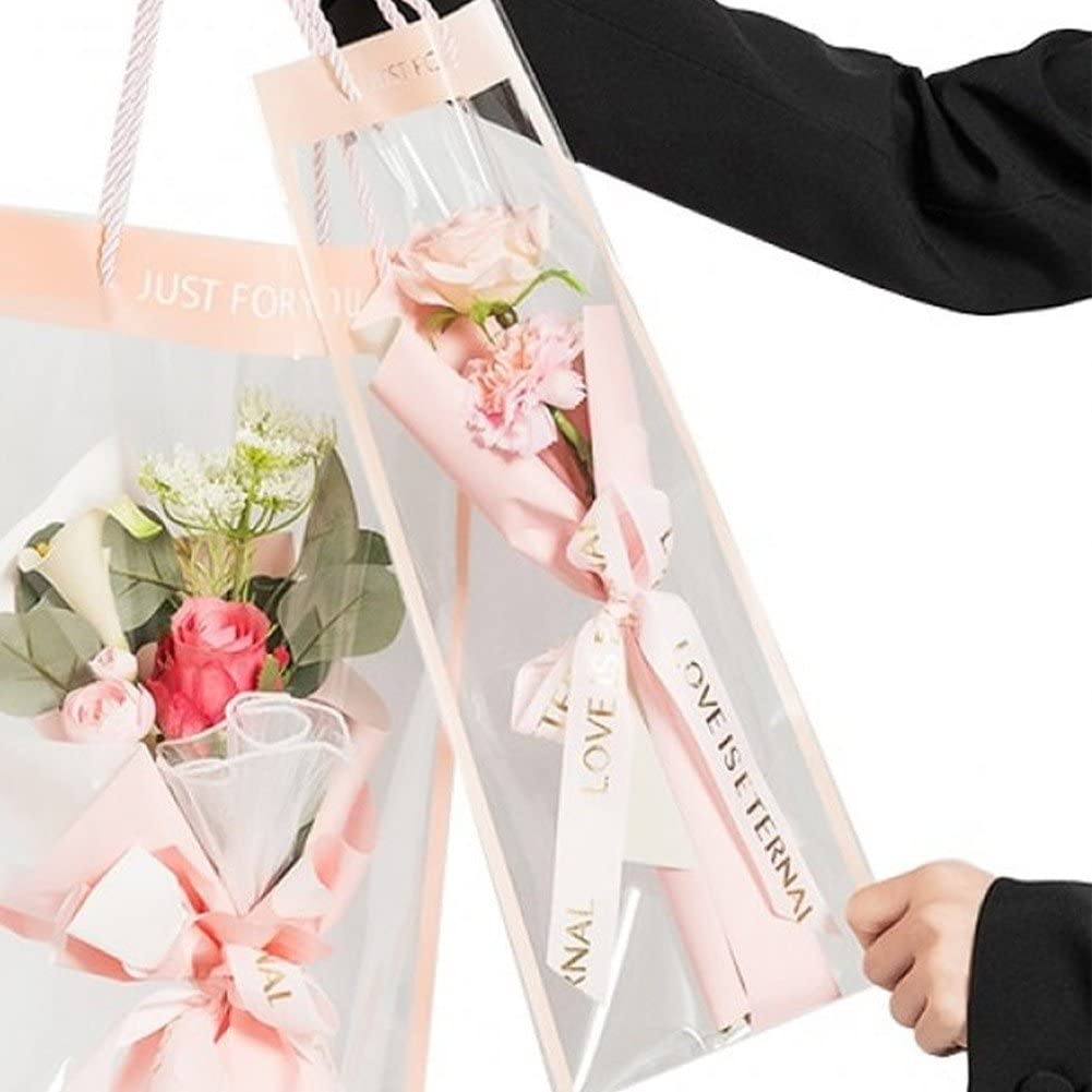 100 sacchetti trasparenti per confezionamento di fiori, adatti per negozi di fiori e centri commerciali (15 x 12