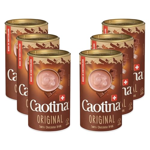 Caotina Original Trinkschokolade - Kakao-Pulver für heiße Schokolade mit echter Schweizer Schokolade - feinster Cacao nachhaltig und zertifiziert (6 x 500g)