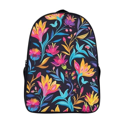 Mochila infantil 3D con flores para niñas y guardería de 40x28x16cm