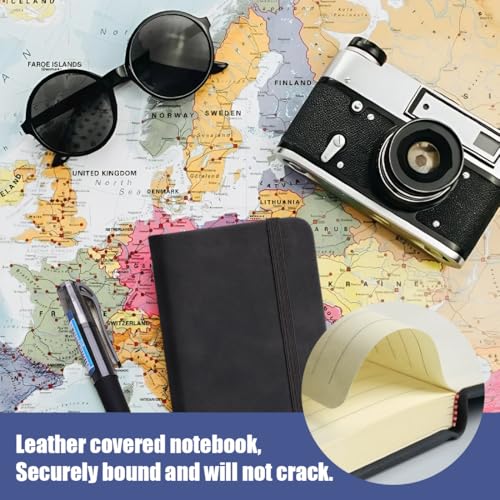 IKOPFLN 2er-Pack Taschennotizbücher, kleines Notizbuch, Tagebuch, Hardcover, Notizblock, Organizer für die Büroarbeit, A7