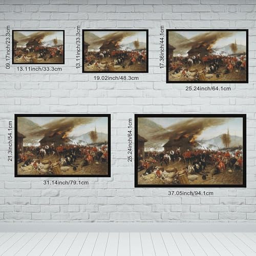 Tableau La Défense de Rorkes Drift par De Neuville | Impression sur Toile 30x45 cm