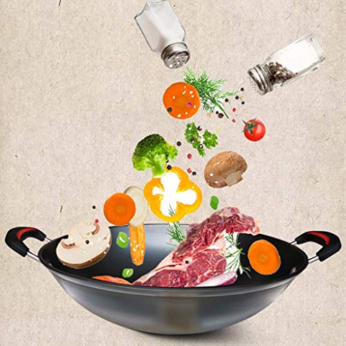 Wok grande de hierro fundido para inducción 34-38 cm miniatura 6