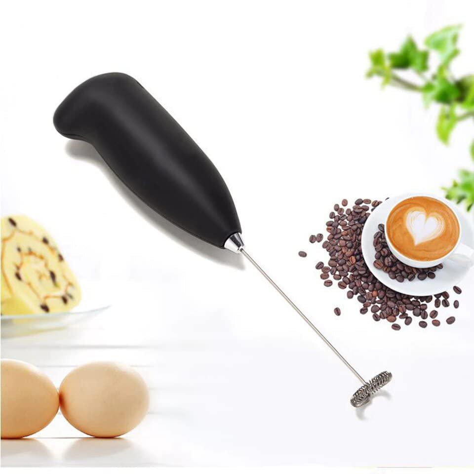 Image of GLUN Wireless Portable Milk Foam Maker Hand Blender Mixer Froth Whisker Latte Maker for Coffee, Juice, Cafe Latte, Espresso, Cappuccino, Lassi etc. (Black)
