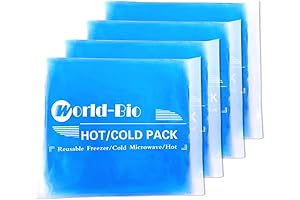 Reusable Cold Pack for Injuries, Flexible Gel Ice Pack for Pain Relief, 4 Pack
