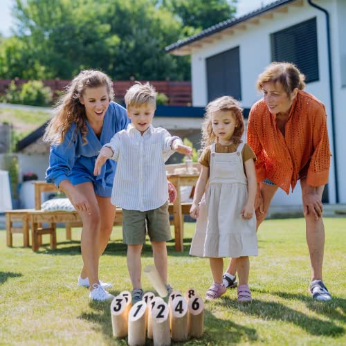 Mölkky Kubb Holzspiel für Garten und Freizeit