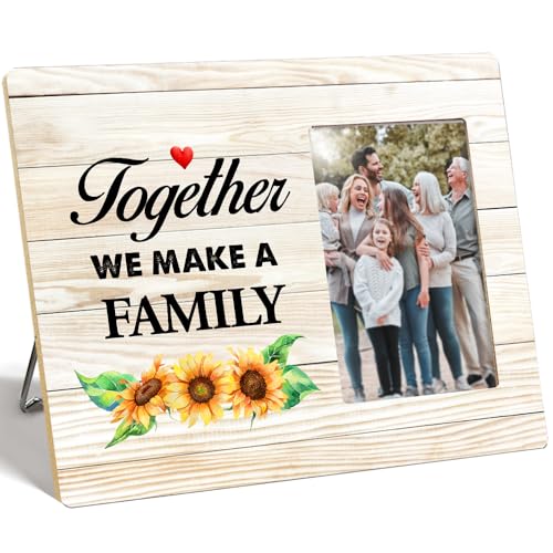 OTINGQD Family Picture Frame,DNA Doesn't Make A Family Love Does Photo Frame,Gift for Dad Mom Son Daughter,Adoption Gifts Z325