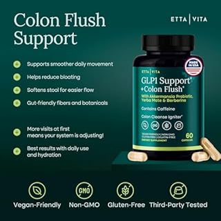 Colon Cleanse + GLP-1 Supplement Weight Loss & Energy - Appetite Suppressant & Fat Burner for women and men with Berberine, Yerba Mate, Psyllium Husk, Senna Leaf, Lemon, Black Garlic - Digestive Broom