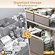 PZJFH Regale Ohne Bohren, Teleskop Regale Für Küche/Badezimmer, Robustes Carbonstahl Regal, Faltbar, Vielseitig Für Badezimmer, Küche, Schlafzimmer, Büro，erweiterbar (39.5-56.5cm)